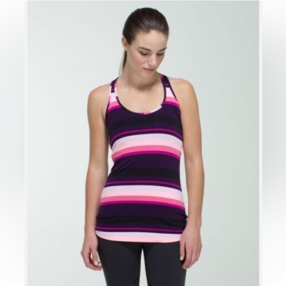 Lululemon Cool Racerback Tank Top striped - Picture 1 of 7